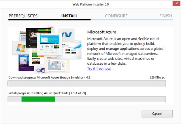 Azure SDK is on installing